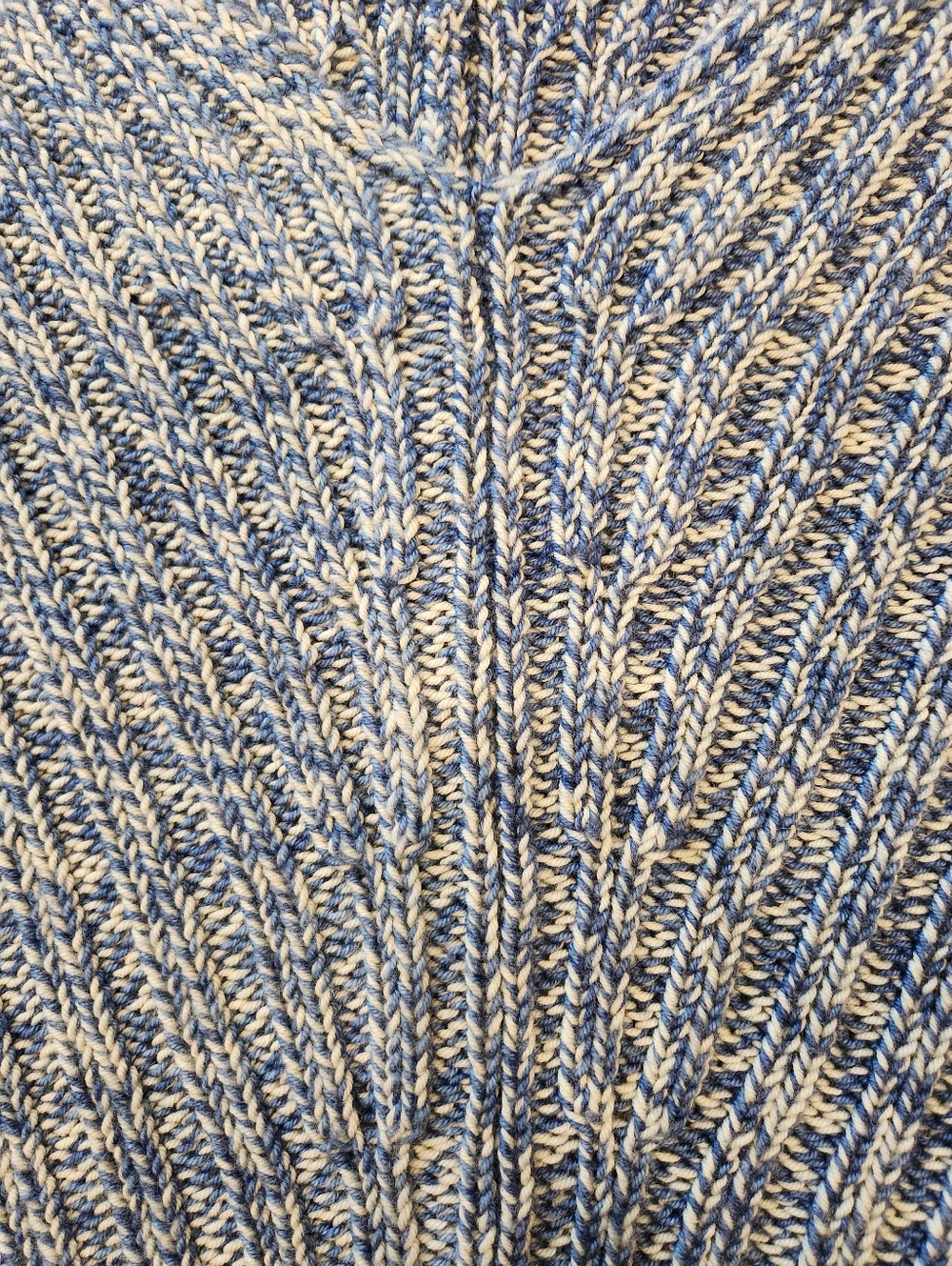 Misha & Puff Marl V Sweater in Blueberry - Picture 6 of 13